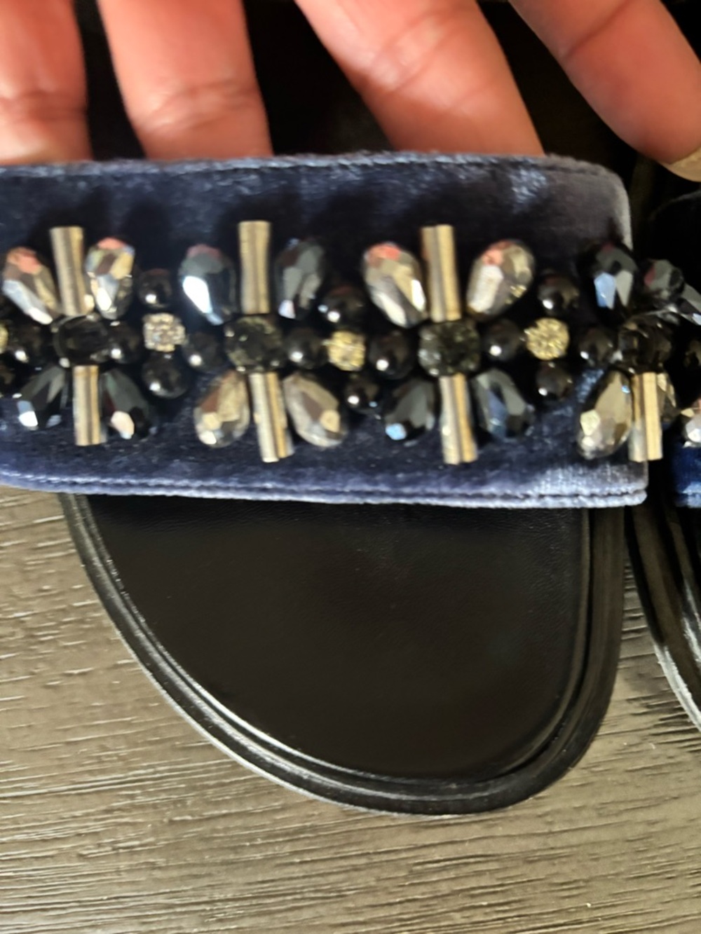 Marni Women's Fussbett Embellished Velvet Slingback Sandals - Picture 12 of 13